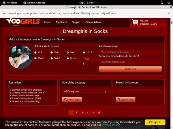 Free DreamgirlsInSocks Passwords 2018