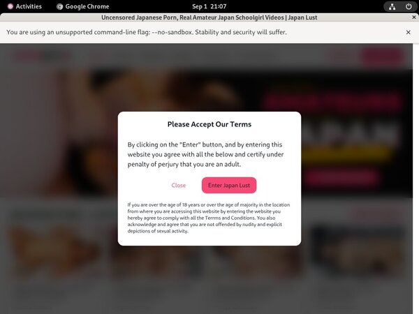 JapanLust Signup Form