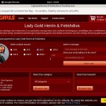 LadyGoldFetishdiva Member Passwords