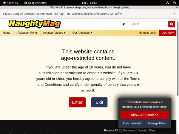 Naughty Mag Account Information