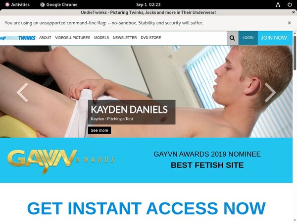 Special Undie Twinks Discount