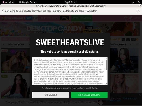Sweethearts Live Kennwort
