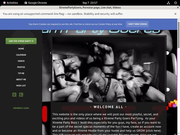 XtremePartyGoers Payment Methods