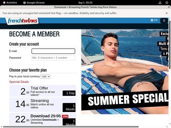 Free Account French Twinks Offer